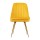 Artiss Velvet Dining Chairs Set of 2, Yellow, Channel Tufted, Gold Metal Legs, 44x41x80cm, Trendsetting Design