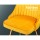 Artiss Velvet Dining Chairs Set of 2, Yellow, Channel Tufted, Gold Metal Legs, 44x41x80cm, Trendsetting Design