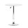 Artiss Bar Table, MDF & Steel, 60cm Round, White, Adjustable Height, 360° Swivel, Indoor/Outdoor Use