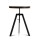 Artiss Adjustable Industrial Bar Table 67-86CM, Round Elm Wood Top, Steel Frame, Dark Brown/Black, Durable Design