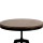 Artiss Adjustable Industrial Bar Table 67-86CM, Round Elm Wood Top, Steel Frame, Dark Brown/Black, Durable Design