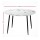 Artiss Dining Table, Round Marble Effect, 110cm, White, Modern Design, Sturdy Metal Legs, Easy Assembly