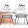 Artiss Dining Table, Round Marble Effect, 110cm, White, Modern Design, Sturdy Metal Legs, Easy Assembly