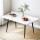 Artiss 1.5M Dining Table Marble Effect, Seats 4-6, Thick MDF Top, Metal Legs, White Black, Modern Kitchen Furniture