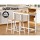 Artiss Ari Bar Table, Solid Pine Wood, 108CM, Pine & White, Rectangular, Sturdy Design, Home & Pub Use