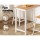 Artiss Ari Bar Table, Solid Pine Wood, 108CM, Pine & White, Rectangular, Sturdy Design, Home & Pub Use