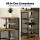 Artiss Industrial Bar Table 122cm Walnut with Wine Rack, Cup Holders, Multi-Level Storage, Metal Frame, MDF Top