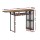Artiss Industrial Bar Table 140cm Extendable, Wine Rack, Cup Holder, Walnut MDF Top, Metal Frame, Space-Saving Design