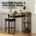 Artiss Industrial Bar Table 140cm Extendable, Wine Rack, Cup Holder, Walnut MDF Top, Metal Frame, Space-Saving Design