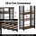 Artiss Industrial Bar Table 140cm Extendable, Wine Rack, Cup Holder, Walnut MDF Top, Metal Frame, Space-Saving Design