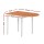 Artiss 1.1M Extendable Dining Table, Sturdy Wood & Particle Board, Seats 2-3, Pine/White, Space-Saving Design