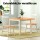 Artiss 1.1M Extendable Dining Table, Sturdy Wood & Particle Board, Seats 2-3, Pine/White, Space-Saving Design