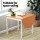 Artiss 1.1M Extendable Dining Table, Sturdy Wood & Particle Board, Seats 2-3, Pine/White, Space-Saving Design