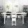 Artiss White Extendable Rectangular Dining Table, MDF & Iron, Gateleg Design, Seats 4-6, UV Finish, 150x80x74.5cm