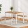 Artiss 3PCS Dining Table & Benches Set - Particle Board & Metal, 110x70cm, Natural/White, High Weight Capacity