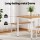 Artiss 3PCS Dining Table & Benches Set - Particle Board & Metal, 110x70cm, Natural/White, High Weight Capacity