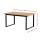 Artiss Eli 6-Seater Dining Table - 150CM Rectangular Wood Grain Top, Industrial Steel Legs, Scratch-Resistant Finish