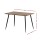 Artiss Caleb 4-Seater Dining Table - 120CM Rectangular Wood Grain Top, Industrial-Style Steel Legs, Easy Assembly