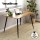 Artiss Caleb 4-Seater Dining Table - 120CM Rectangular Wood Grain Top, Industrial-Style Steel Legs, Easy Assembly