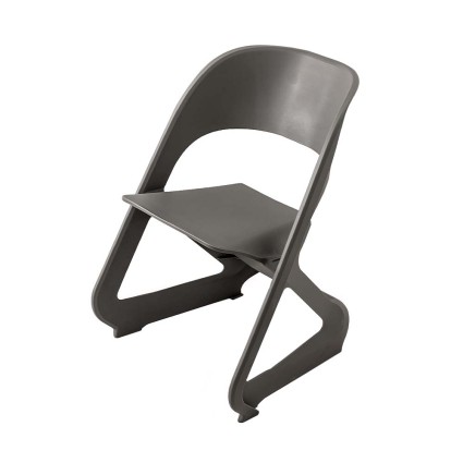 ArtissIn Set of 4 Dining Chairs, Plastic, 55x52x72cm, Grey, Stackable, Modern Design, Weather-Resistant, Easy Assembly