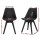 Artiss Black Dining Chairs Set of 4 - PU Leather Seat, PP Legs, Eiffel Replica Design, 82x48x43cm, Easy Assembly
