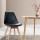 Artiss Set of 4 Black Leather DSW Replica Dining Chairs with PU Leather Seat and Beech Wood Legs, Eiffel Style