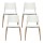 Artiss Dining Chairs Set of 4 White Belloch Replica, Solid Beech Wood Legs, Stackable, Indoor Outdoor Kitchen Use