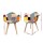 Artiss Dining Chairs Set of 2 Retro DAW Replica, Fabric Upholstered, Beech Wood Legs, 49x42x84cm, Mid Century Style