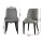 Artiss Dining Chairs Set of 4 Grey Linen Fabric, High Back, Thick Cushioned Seat, Steel Legs, 46x57x90cm