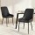 Artiss 2x Retro Dining Chairs, Black PU Leather, Diamond Tufted, Ergonomic Design, Sturdy Metal Legs, 40x40x88cm