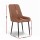 Artiss 4x Brown Retro Dining Chairs - PU Leather, Ergonomic Design, Metal Legs, 40x40x88cm - Kitchen, Cafe, Lounge