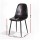Artiss Set of 2 Retro Dining Chairs, Black PU Leather, Ergonomic Design, Metal Legs, 40x45x86cm – Stylish & Durable