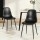 Artiss Set of 2 Retro Dining Chairs, Black PU Leather, Ergonomic Design, Metal Legs, 40x45x86cm – Stylish & Durable