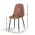 Artiss 2x Retro Dining Chairs Brown - PU Leather, Ergonomic Design, Metal Legs, 40x45x86cm, Perfect for Kitchen & Cafe