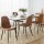 Artiss 4x Retro PU Leather Dining Chairs - Brown, Ergonomic, Sturdy Metal Legs, 40x45x86cm for Kitchen & Home Office