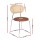 Artiss 4x Brown Dining Chairs - PU Leather Seat, Rattan Backrest, Metal Legs, 49x50x83cm, Retro Style, Easy Assembly