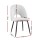 Artiss Set of 2 Boucle Sherpa Dining Chairs, White, Modern Curved Back, Metal Legs, 47x46x81cm, 150kg Capacity