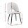 1 Set of 4 Artiss Boucle Sherpa Dining Chairs, Modern White Accent, Curved Back, Steel Legs, 47x46x81cm, 150kg