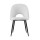 1 Set of 4 Artiss Boucle Sherpa Dining Chairs, Modern White Accent, Curved Back, Steel Legs, 47x46x81cm, 150kg