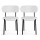 Artiss Set of 2 Sherpa Bouclé Dining Chairs, White – Premium Upholstery, Plush Comfort, Metal Legs, 52x47x80cm