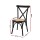 Artiss 2x Dining Chairs - Rattan Seat, Rubber Wood Frame, Black Finish, Ergonomic & Sturdy X-Shape Support, 88cm Height