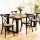 Artiss 4x Dining Chairs Rattan Seat Rubber Wood Frame Black 42x42x88cm - Ergonomic, Indoor-Outdoor, Easy Assembly