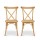 Artiss 2x Rattan Dining Chairs - Rubber Wood Frame, Ergonomic Design, 120kg Capacity, Indoor-Outdoor Use, Natural Finish