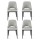 Artiss 4x Dining Chairs - Hollow Back, PU Leather, Metal Legs, Two-Tone Grey/Brown, Ergonomic, 150kg Capacity
