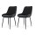 Artiss Retro PU Leather Dining Chairs Set of 2 - Black, Ergonomic, Sturdy Metal Legs, 82cm, Easy Assembly, 1-Year Warranty