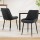 Artiss Retro PU Leather Dining Chairs Set of 2 - Black, Ergonomic, Sturdy Metal Legs, 82cm, Easy Assembly, 1-Year Warranty