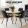 Artiss 2x Velvet Tufted Dining Chairs - Ergonomic, Comfy Padded Seat, Metal Legs, Black, 51x44x80cm, Versatile Style