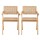 Artiss 2x Wooden Dining Chairs - Natural Rattan Seat, Rubber Wood Frame, Ergonomic Design, 120kg Capacity, Easy Assembly