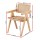 Artiss Set of 4 Dining Chairs - Natural Rubber Wood Frame, Rattan Seat, Ergonomic Design, 120kg Capacity, Easy Assembly
