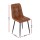 Artiss 4x Retro PU Leather Dining Chairs, Brown - Ergonomic Curved Back, Sturdy Metal Legs, 43x43x90cm, Easy Assembly